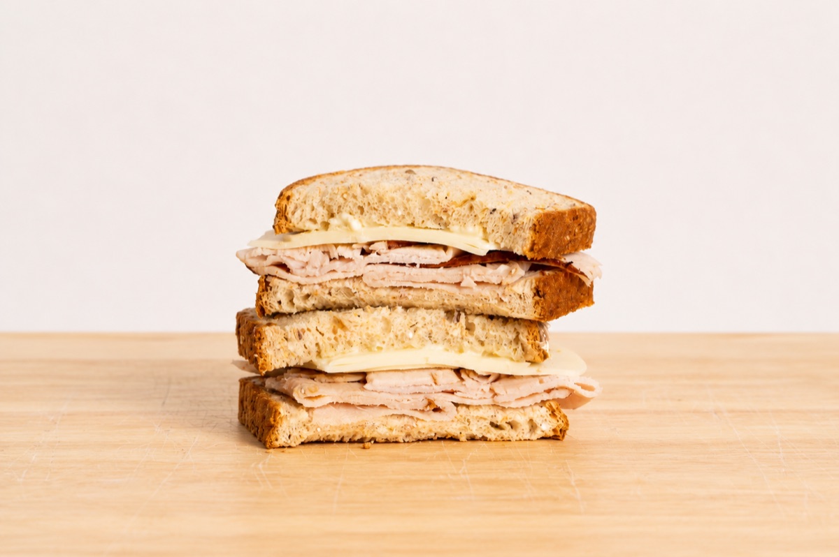 Kids turkey and provolone sandwich on bread of choice